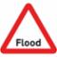 Road Sign - Flood 750mm Triangle
