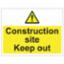 Sign "Construction Site Keep Out" 600 x 450 RPVC