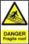 Sign "Danger Frag Roof" S/A 200x300mm PVC 1104