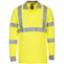 Polo Shirt 3XL Hi-Vis Yellow L/S F/R A/S FR77