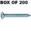 Woodscrew Csk Pozi 10 x 1-1/4" BZP (Box 200)