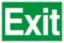 Sign "Exit" S/A 300 x 200mm PVC 1515