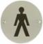 Sign "Male" Pictogram 75mm Dia SSS