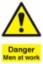 Sign Danger Men At Work S/A 200x300mm PVC 1200