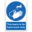 Sign"This Basin For Hand Wash Only" 100x200mm S/A