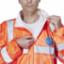 Tyvek 500 Hi-Viz-125 Collar Suit Lge Orange