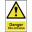 Sign "Danger Site Entrance"PVC 400 x 600mm