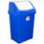 Swing Bin Plastic 50Ltr Blue c/w Wht Lid L30032