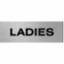 Sign"Ladies Toilet" S/A 45x190mm Silver FG102
