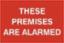 Sign ''Premises Alarmed" S/A 200x300mm PVC 1654