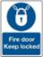 Sign"Keep Door Locked" S/A 150x200 PVC (2) 0263