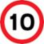 Road Sign - 10 MPH 750 x 750mm