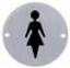Sign "Female" Pictogram 76mm Dia SSS ZSS02SS