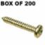 Woodscrew Pan Head 5 x 50mm Y/Pass (Box 200)