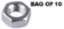 Hex Nut Steel BZP M16 (Bag of 10)