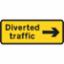 Road Sign - Divert Traff Arrow Right 1050 x 450