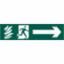 Sign "Fire Exit" Man/Arr Right S/A 200x50mm PVC