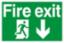 Sign "Fire Exit" Man/Arr Down S/A 300x200mm PVC
