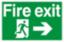 Sign "Fire Exit" Man Run Right S/A 300x200mm PVC