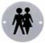 Sign "Unisex" 75mm Dia Pictogram SAA SP75/4