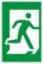 Sign "Running Man Right" S/A 150x200mm PVC (Pkt2)