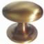 Cupboard Knob 25mm M0770 Brass Victorian