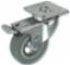 Castor 75mm Grey Rubber Swivel Brake Varley