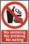 Sign "No Smoking/Drink" S/A 200x300mm PVC 0556