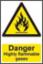 Sign "Danger Flam Gas" S/A 200x300mm PVC 0904