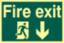 Sign "Fire Exit" Down S/A 300x200mm PHO 1580