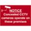 Sign "Notice CCTV " S/A 200x300mm PVC 1607