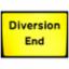 Road Sign - Diversion Ends 1050 x 750mm