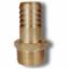 Hose Tail Hex 3/8"BSPT x 3/8" Brass