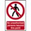 Sign "No Unauth Person" PVC 200 x 300 0622