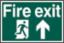 Sign "Fire Exit Man Arr Up" S/A 300x200mm PVC