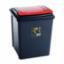 Bin Eco Recycling 50Ltr & Red Lid 101726-Red