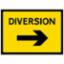 Road Sign - Diversion Right Arrow 1050 x 750mm