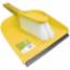 Dustpan & Brush Set Stiff 8" Yellow 102942