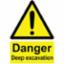 Sign "Danger Deep Exc" 600x400mm RPVC