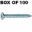 Woodscrew Csk Pozi 12 x 2-1/2" BZP (Box 100)