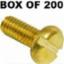 Machine Screw Brass Pan Head M4 x 20mm (200)