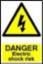 Sign "Danger Elec Shock" S/A 200x300mm PVC 0750