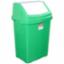 Swing Bin Plastic 50Ltr Green c/w Wht Lid L30032