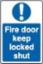 Sign "Fire Door KLS" S/A 150x200mm PVC (2) 0152
