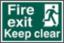 Sign "Fire Exit" (MRR) S/A 300x200mm PVC 1507