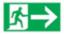 Sign "Man/Arrow Right" S/A 300x200mm PVC 1530