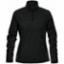 Fleece Lge 1/4 Zip Black Ladies FPL-1W