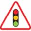 Road Sign - Traffic Lights 750mm Triangle