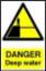 Sign "Danger Deep Water" S/A 200x300mm PVC 1306