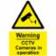 Sign "Warning CCTV_In Op" 200x300mm  PVC 1311